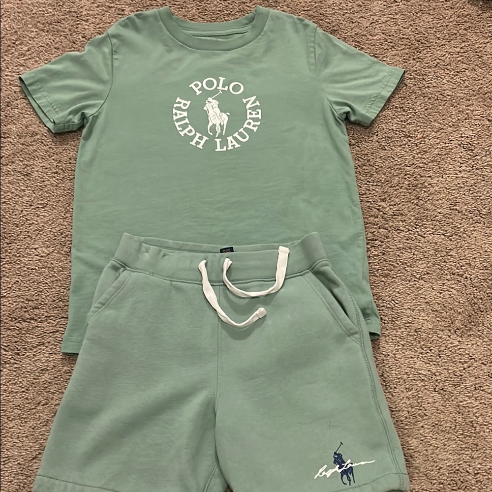 Ralph Lauren Kids Matching Set in Mint Green